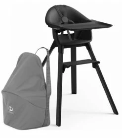 Stokke Clikk High Chair Travel Bundle - Midnight Black