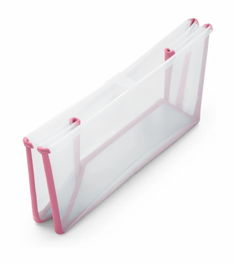 Stokke Flexi Bath Heat Sensitive Tub + Newborn Support - Transparent Pink - Image 2