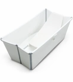 Stokke Flexi Bath Heat Sensitive Tub + Newborn Support - White
