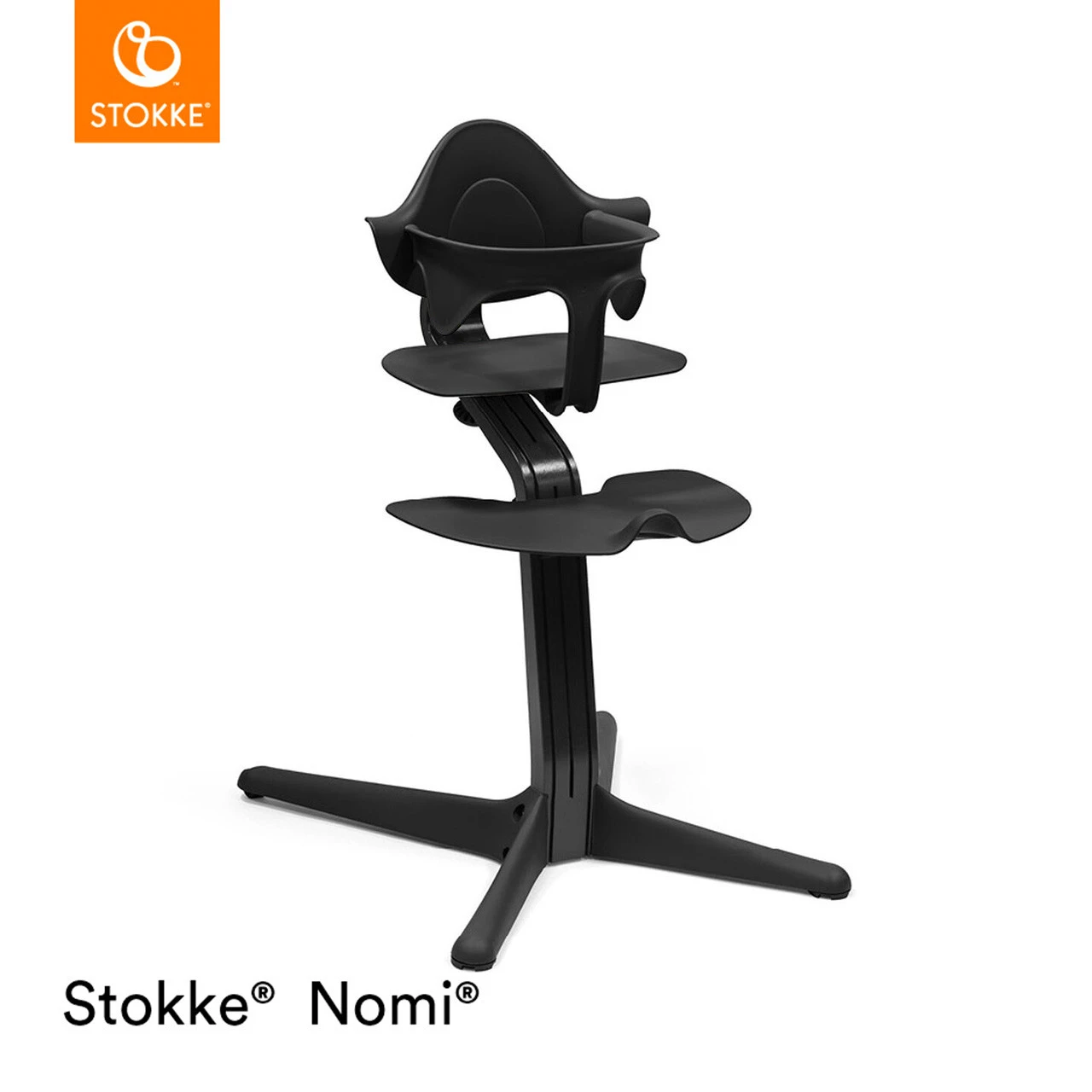 Stokke® Nomi® Chair + FREE Baby Set - Black/Black