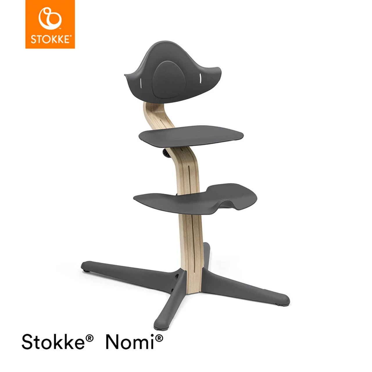 Stokke® Nomi® Chair + FREE Baby Set - Natural/Anthracite - Image 2