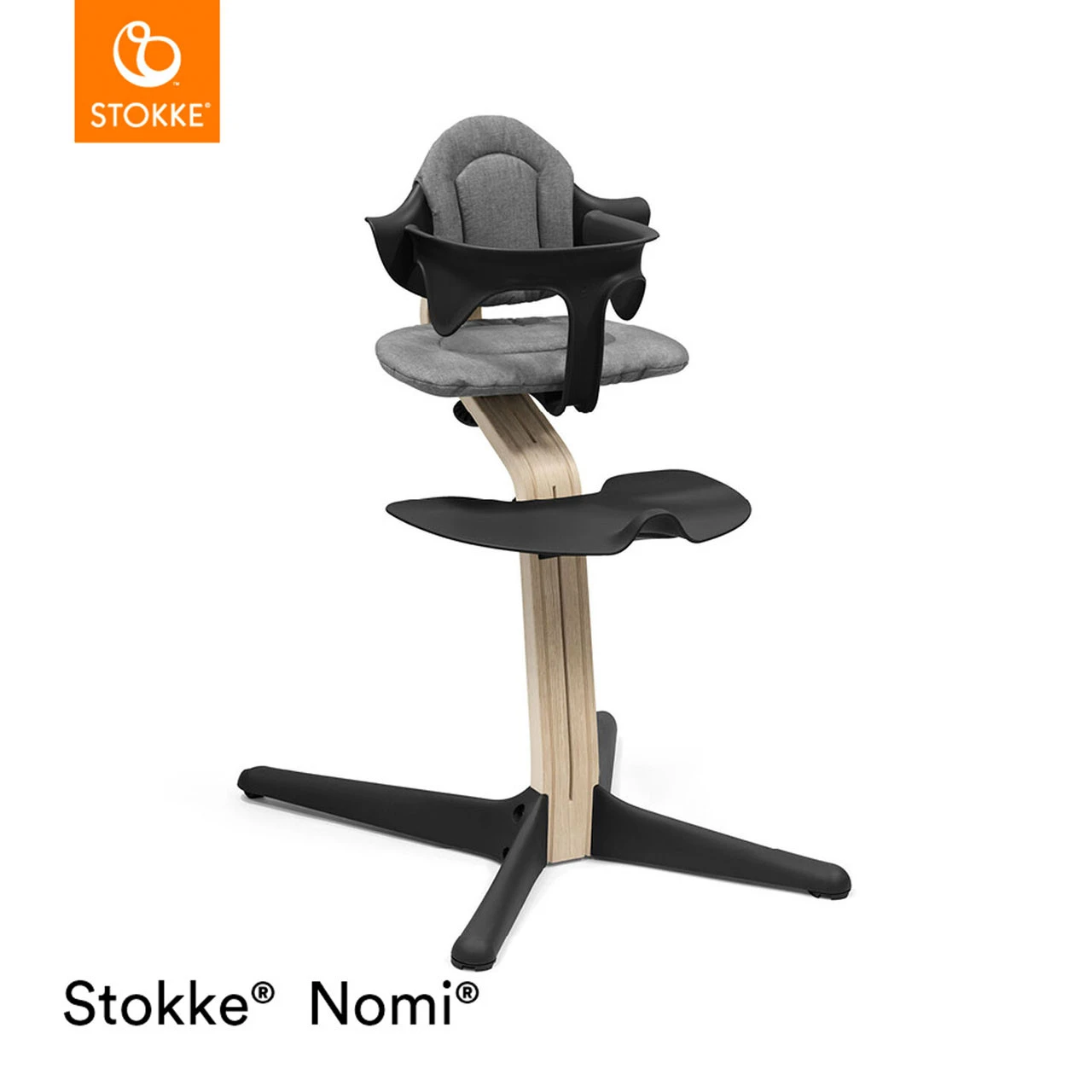 Stokke® Nomi® Chair + FREE Baby Set - Natural/Black - Image 3