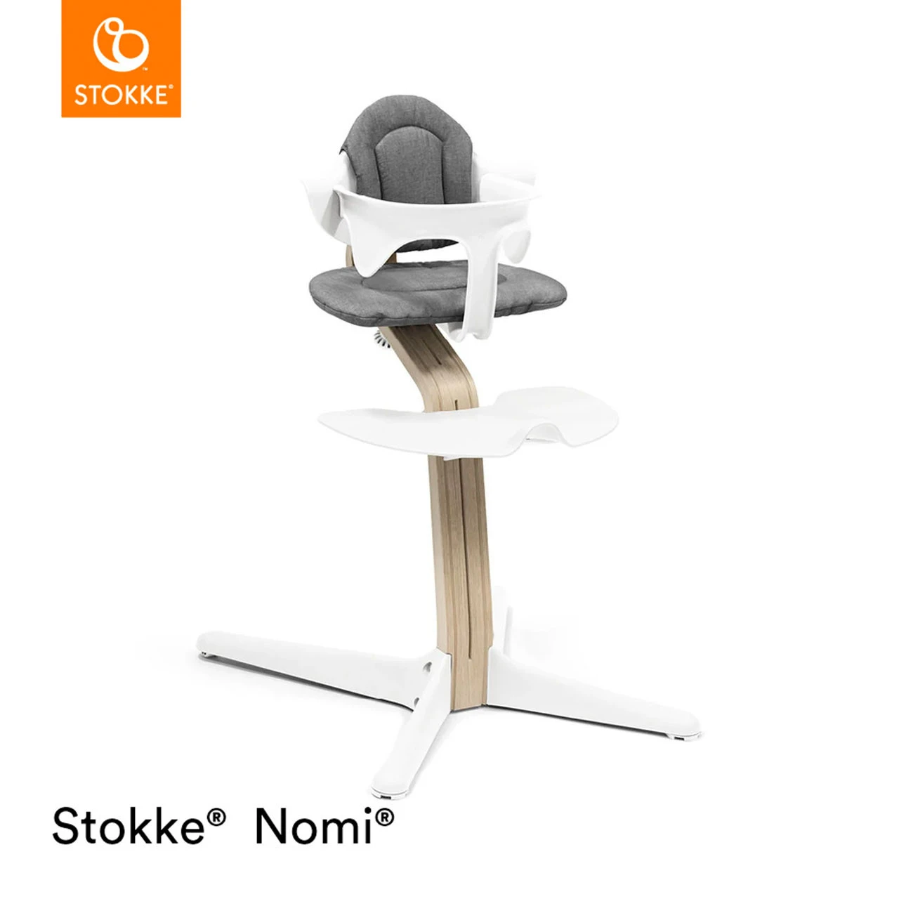 Stokke® Nomi® Chair + FREE Baby Set - Natural/White - Image 3