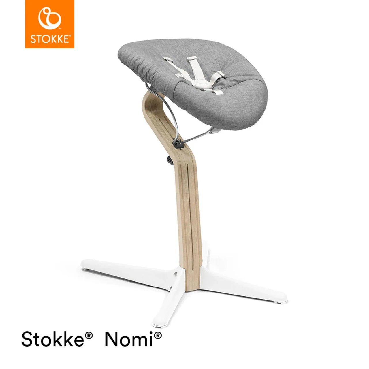 Stokke® Nomi® Chair + FREE Baby Set - Natural/White - Image 4
