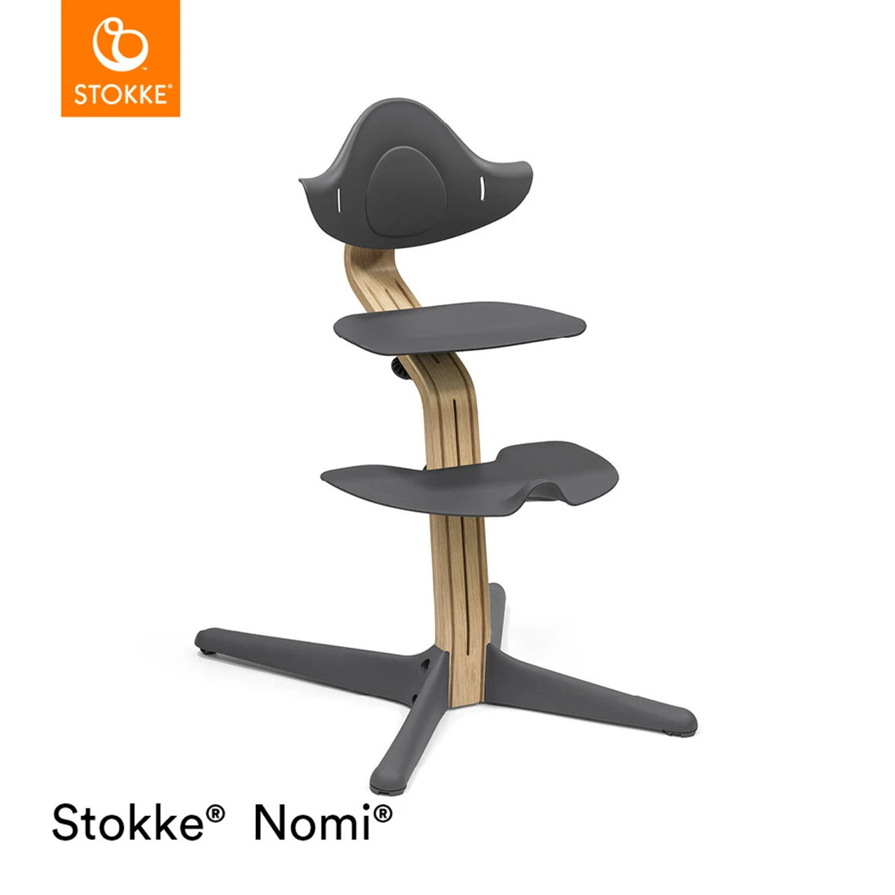 Stokke® Nomi® Chair + FREE Baby Set - Oak/Anthracite - Image 2