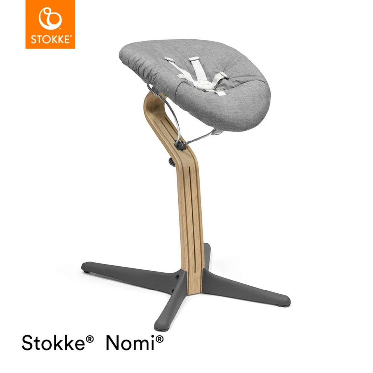 Stokke® Nomi® Chair + FREE Baby Set - Oak/Anthracite - Image 4