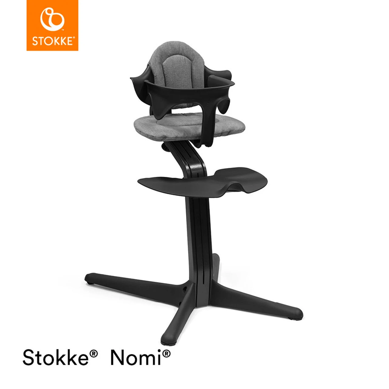 Stokke® Nomi® Chair + FREE Baby Set - Black/Black - Image 3