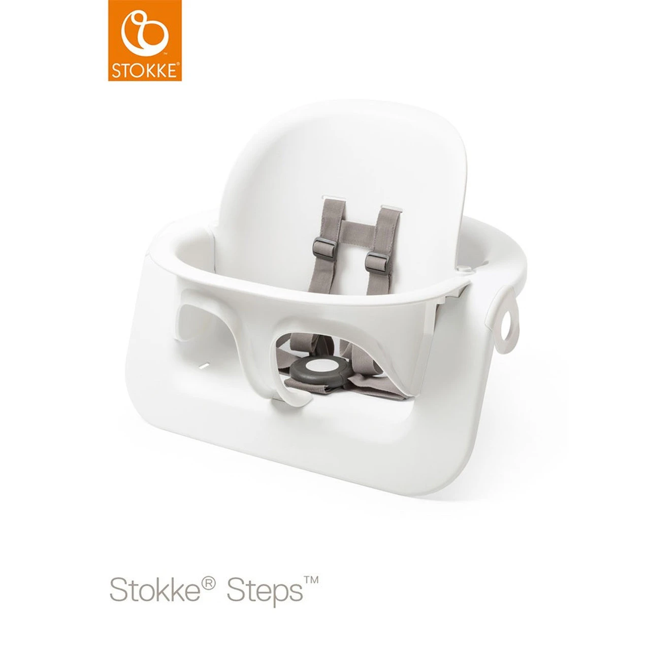 Stokke® Steps + Baby Set & Tray - White / Hazy Grey - Image 5