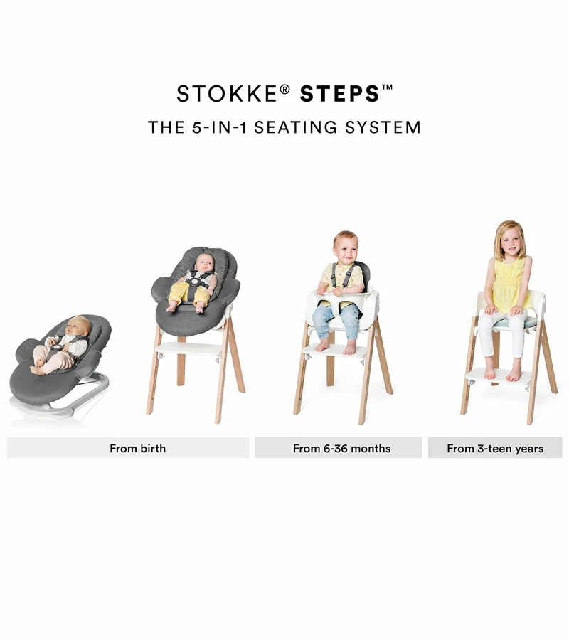 Stokke Steps Bouncer - White Deep Grey - Image 7