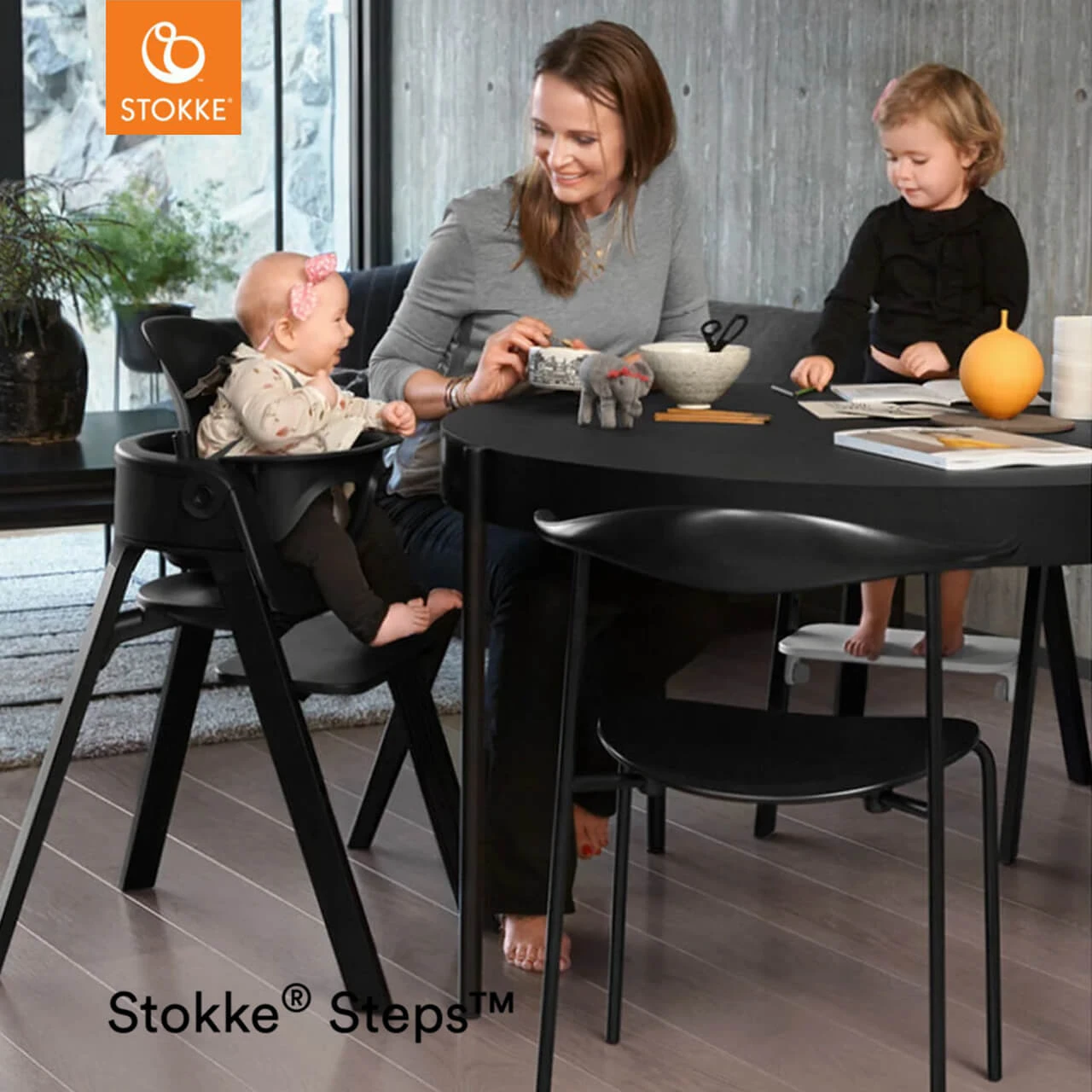 Stokke® Steps + Baby Set & Tray - Black - Image 12
