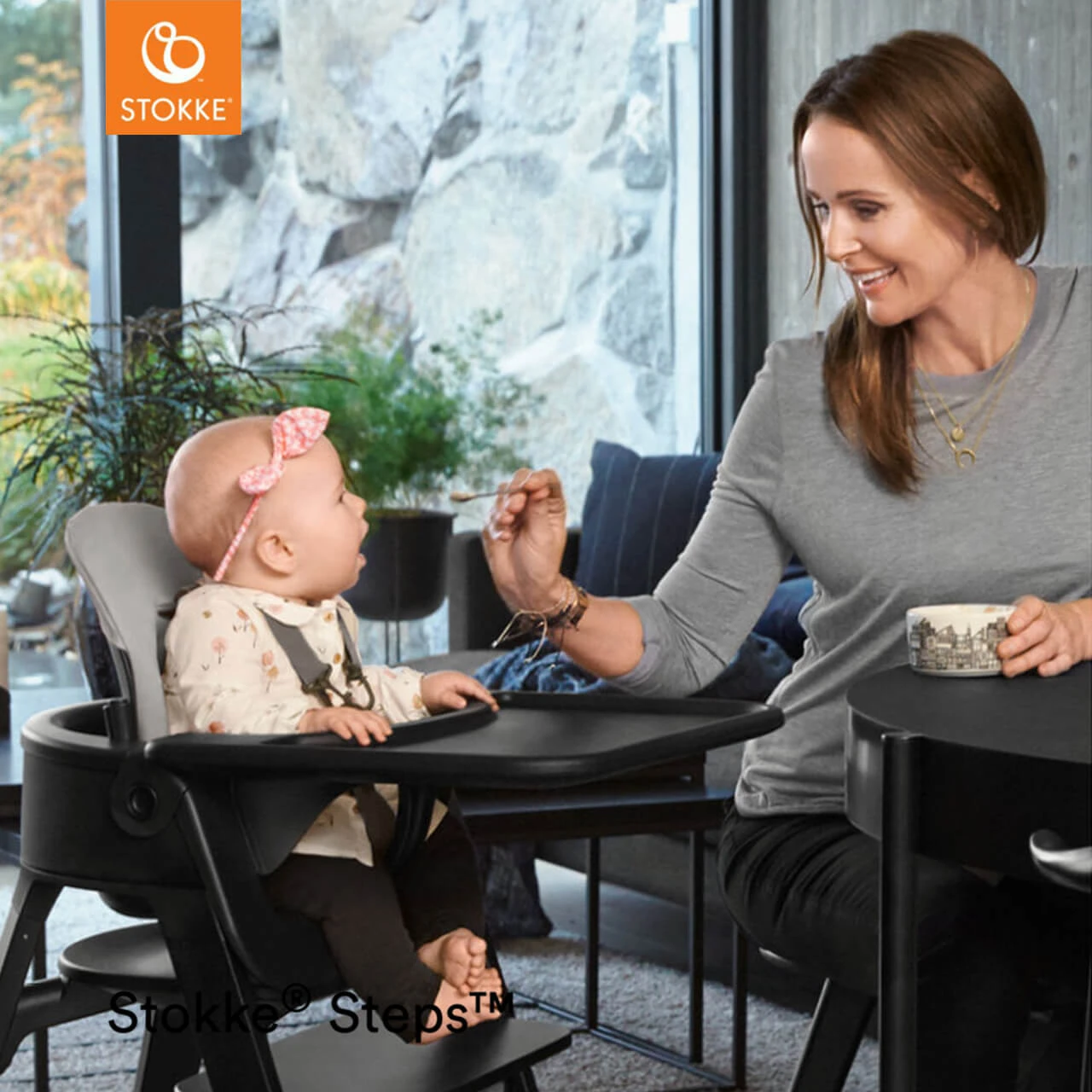 Stokke® Steps + Baby Set & Tray - Black - Image 13