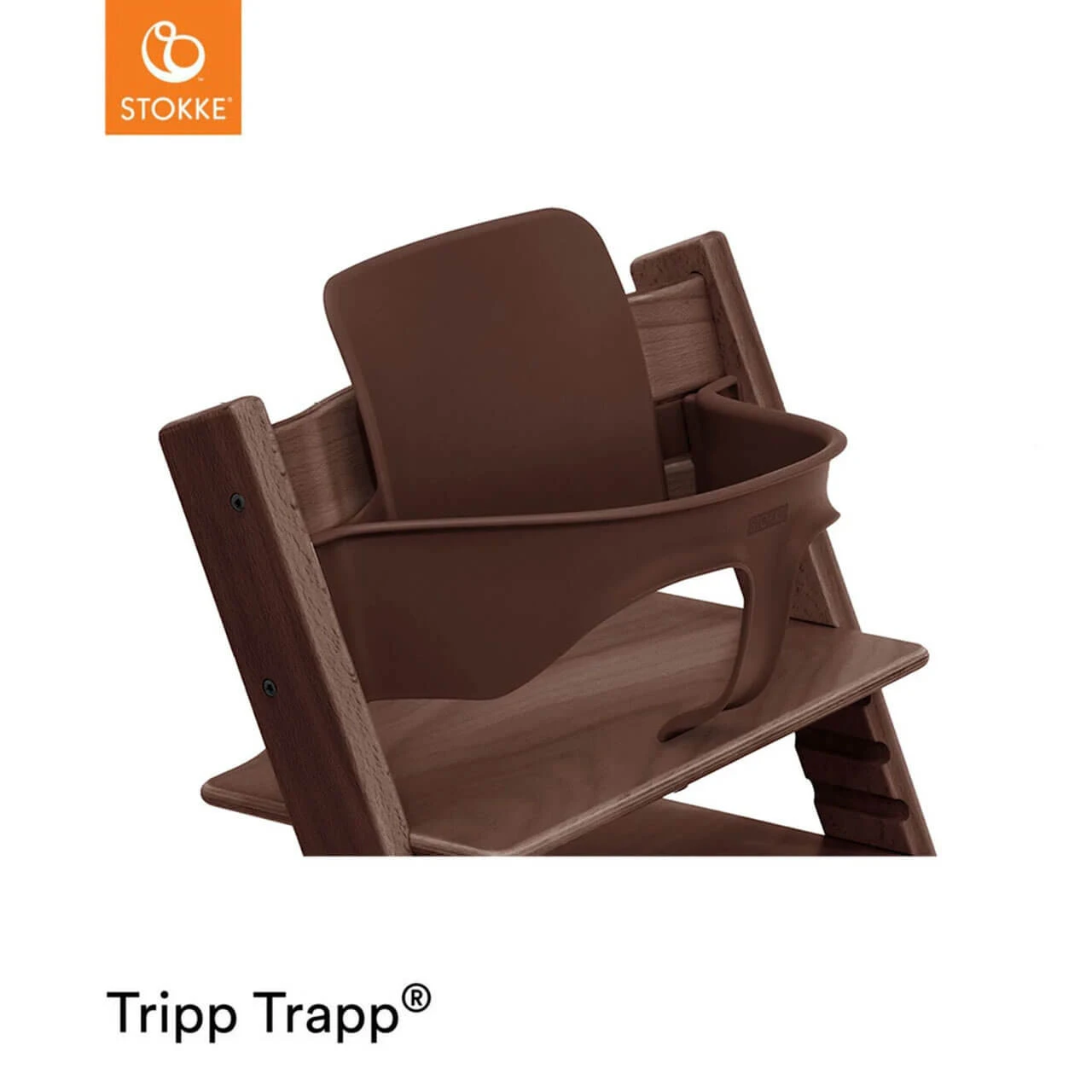 Stokke® Tripp Trapp® + Cushion & Baby Set - Walnut - Image 5