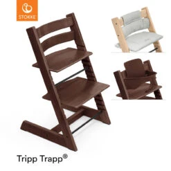Stokke® Tripp Trapp® + Cushion & Baby Set - Walnut