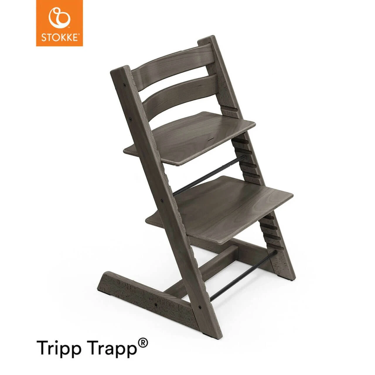 Stokke® Tripp Trapp® + Cushion & Baby Set - Hazy Grey - Image 4