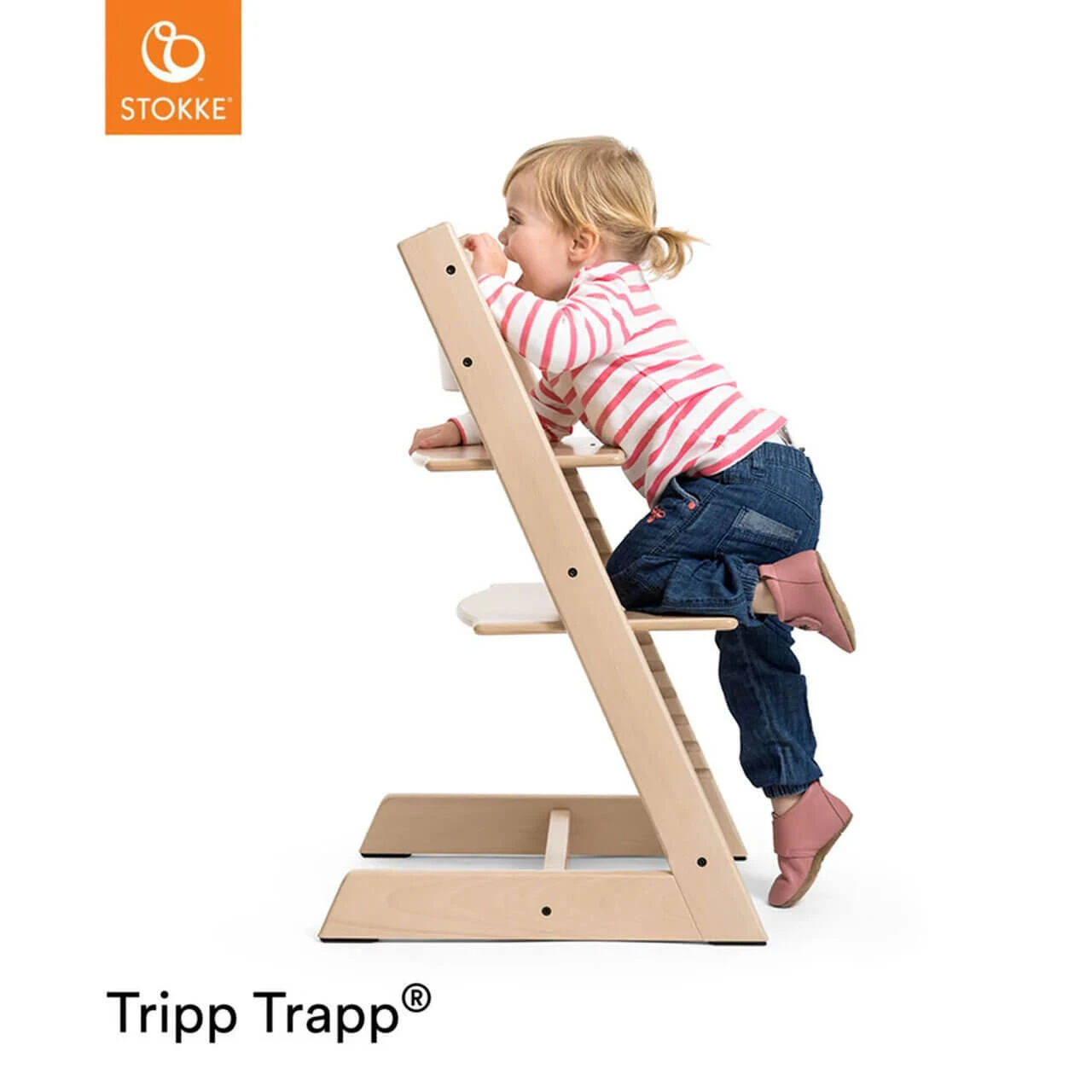 Stokke® Tripp Trapp® + Cushion & Baby Set - Walnut - Image 10
