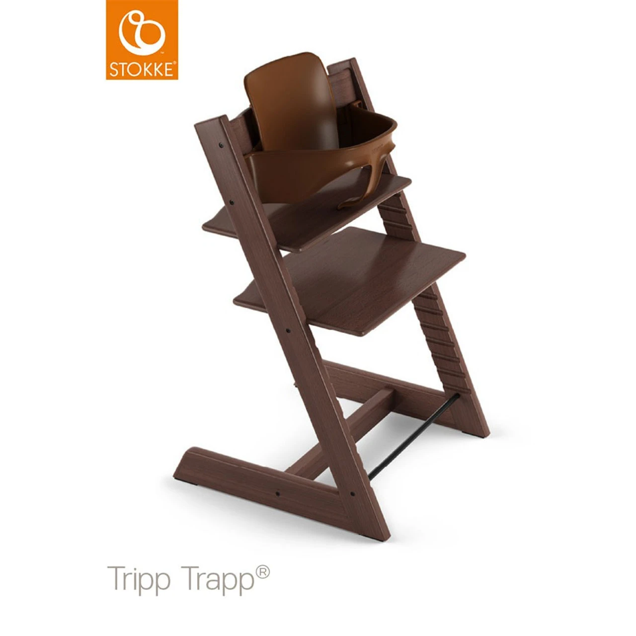 Stokke® Tripp Trapp® + Baby Set & Tray - Walnut - Image 2