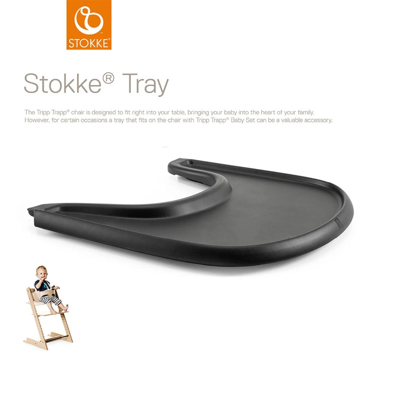 Stokke® Tripp Trapp® Tray - Black - Image 2