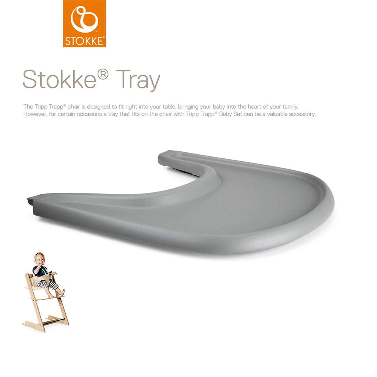 Stokke® Tripp Trapp® Tray - Storm Grey - Image 2