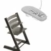 Stokke Tripp Trapp Chair + Newborn Set Bundle - Hazy Grey