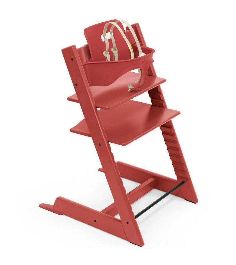 Stokke Tripp Trapp Complete High Chair Bundle - Warm Red / Robot Grey - Image 2
