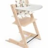 Tripp Trapp High Chair And Cushion With Stokke Tray - Natural / Mickey Celebration